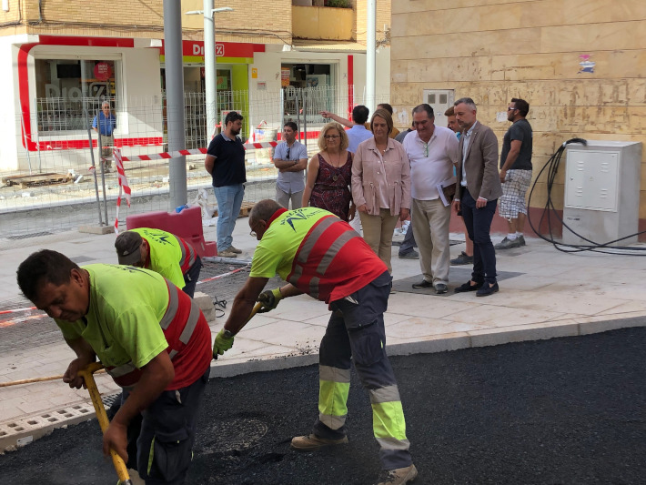 Las obras de la calle Ancha entran en su ltima fase de ejecucin con el asfaltado de la va